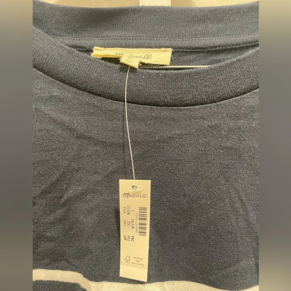 Madewell Side-Tie Knit Maxi Dress in‎ Stripe Size L - Picture 6 of 10